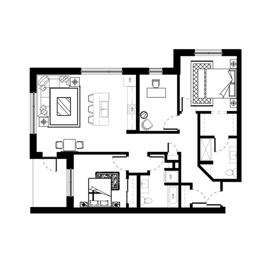 2 BEDROOM + 2 BATH + OFFICE C