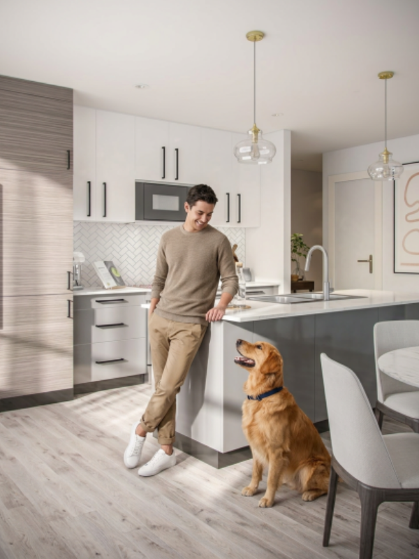 dog and owner