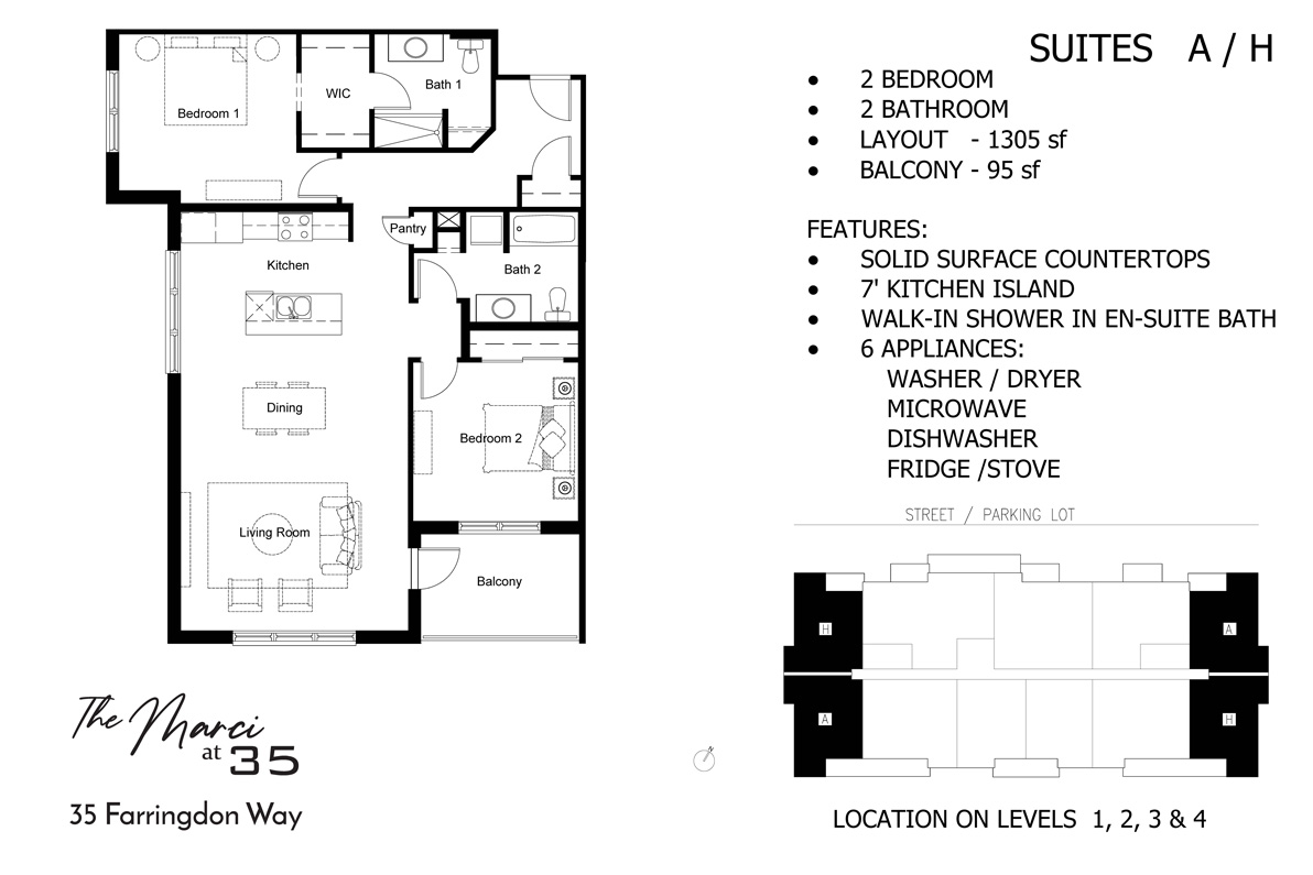 Marci 35 Unit A and H floorplan