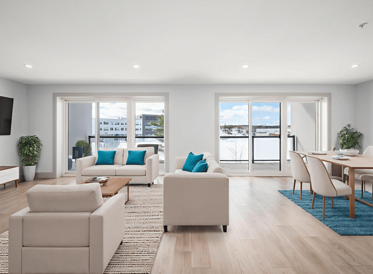 apartment living with windows